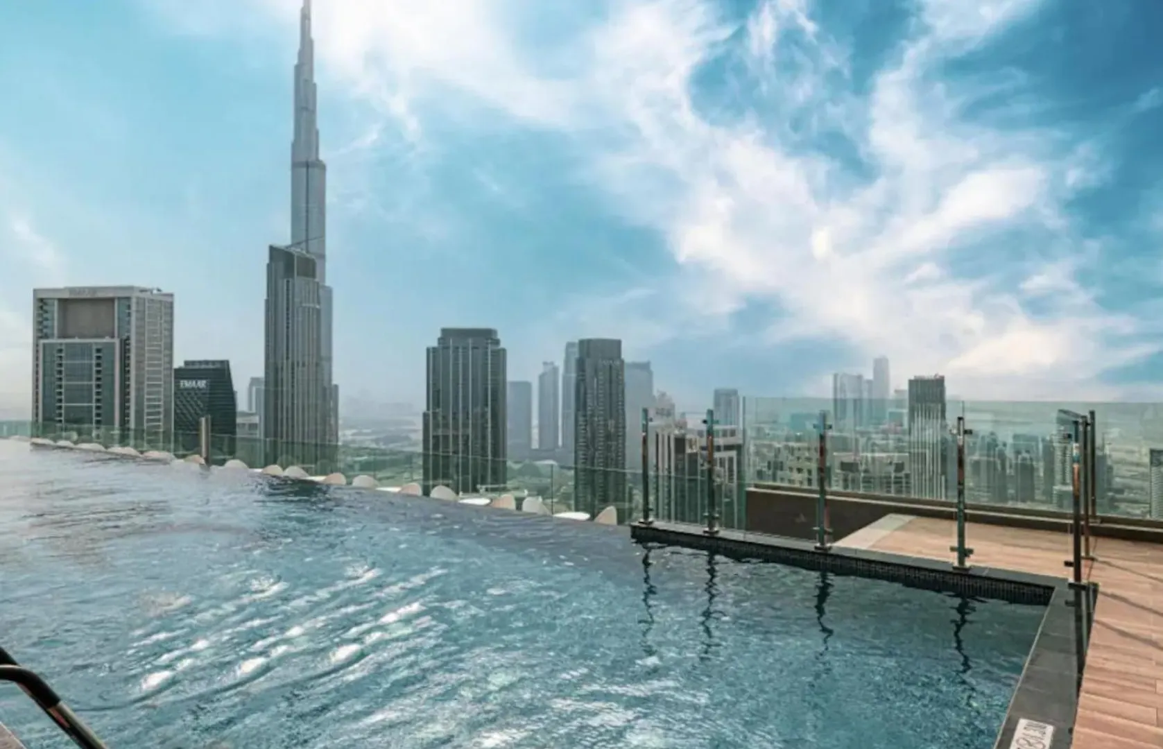 High Floor Apartment In 5 Star Hotel With Infinity Pool Burj View Gym Spa Sauna Dubai United Arab Emirates