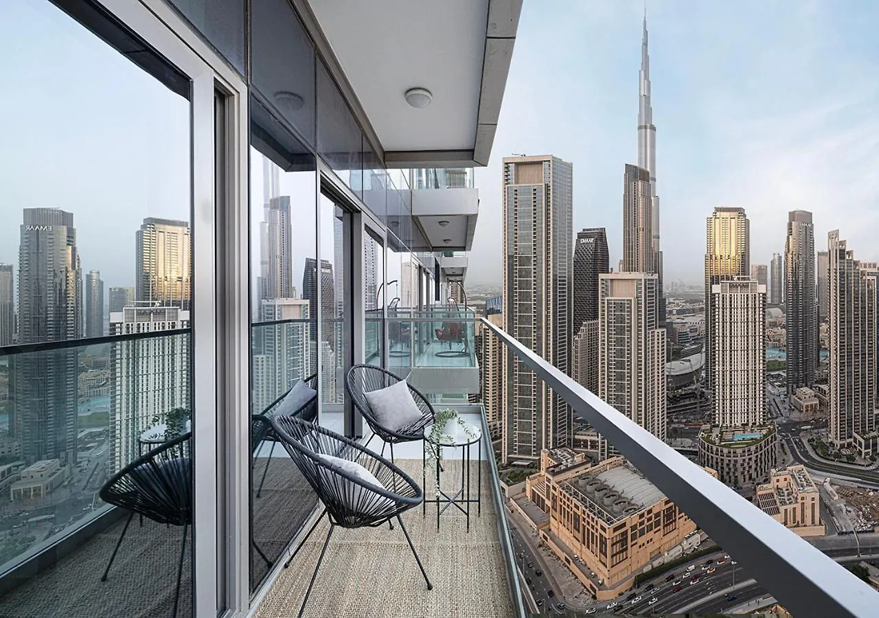 High Floor Apartment In 5 Star Hotel With Infinity Pool Burj View Gym Spa Sauna Dubai 0*,