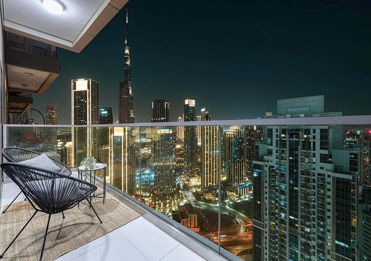High Floor Apartment In 5 Star Hotel With Infinity Pool Burj View Gym Spa Sauna Dubai