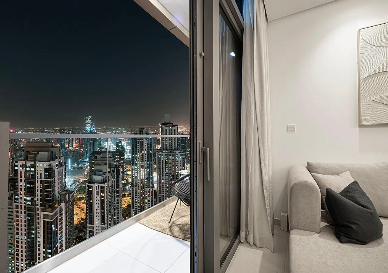 High Floor Apartment In 5 Star Hotel With Infinity Pool Burj View Gym Spa Sauna Dubai